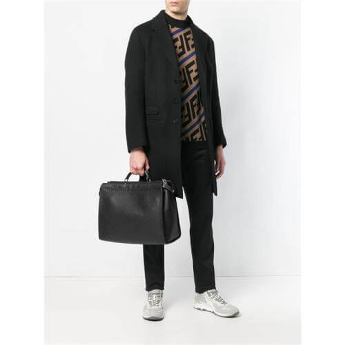 フェンディ ピーカブー コピー  レザー ビジネス バッグ ブランド; フェンディ(フェンディ)